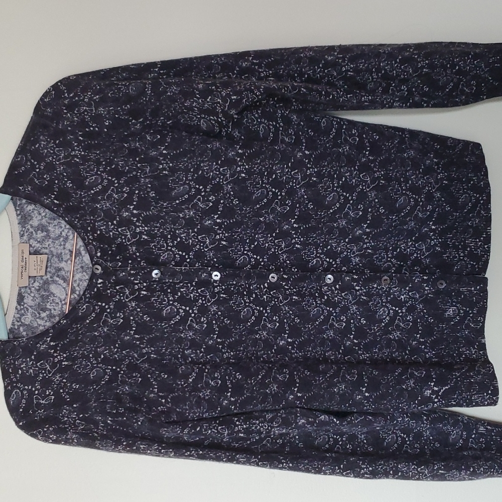100% cashmere cardigan butterfly sweater